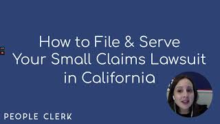 How to Sue in California Small Claims Court [upl. by Cole]