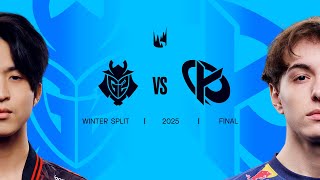 G2 vs KC  2025 LEC Winter Split Playoffs  Split Final [upl. by Tisman937]