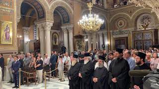 Akathist Hymn in the Metropolitan Cathedral of Athens for Hagia Sophias conversion [upl. by Hoppe]