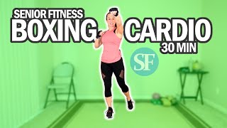 Senior Fitness  30 MIN Standing Boxing Cardio Workout For Seniors  Intermediate Level [upl. by Goodson199]