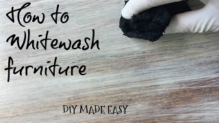 How to Whitewash furniture TutorialDIY made Easy® [upl. by Huey571]