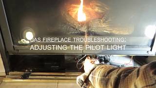 Obadiahs Gas Fireplace Troubleshooting  Adjusting The Pilot Light [upl. by Zetnahs]