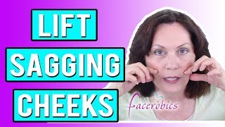 How to Lift Sagging Cheeks Naturally using Facial Exercise [upl. by Farhi950]