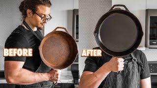 The Easy Guide On Seasoning and Restoring Cast Iron [upl. by Yniffit]