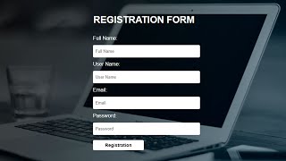 How to Create Simple Registration Form using only HTML and CSS  Sign up Page Design Tutorial [upl. by Enyawud265]