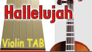 Hallelujah  Violin  Play Along Tab Tutorial [upl. by Canada413]