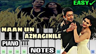 Naan Un Azhaginile  24  Piano Cover with NOTES [upl. by Sucam199]