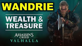 Wandrie Gear Chest Wealth Treasure amp Key Location  Grantebridgescire  Assassins Creed Valhalla [upl. by Aisinut]