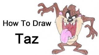 How to Draw Taz Tasmanian Devil [upl. by Norac781]