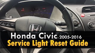 Honda Civic Service Light Reset 20062016 [upl. by Ailegra]