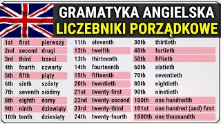 Liczebniki porządkowe po angielsku [upl. by Ditzel]