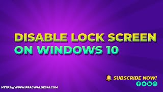 Disable Windows 10 lock screen Group Policy and Registry [upl. by Bixby]