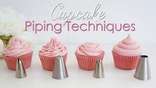 Cupcake Piping Techniques Tutorial [upl. by Maxi]