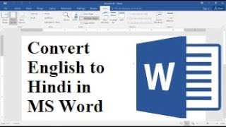 Convert English to Hindi in MS Word [upl. by Eilime]