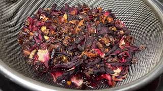 How to make a quick HibiscusRose Hip tea [upl. by Eiliah851]