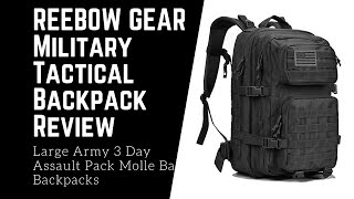 REEBOW GEAR Military Tactical Backpack Large Army 3 Day Assault Pack Molle Bag Backpacks Review [upl. by Aramen]