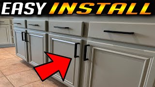 How to Install Kitchen Cabinet Handles EASY DIY [upl. by Nosaes]