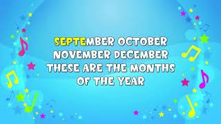 Months Of The Year  Sing A Long  Nursery Rhyme  Learning Song [upl. by Jsandye]