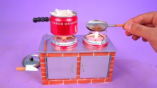 Amazing MINI STOVE AND KITCHEN UTENSILS made with recyclable materials [upl. by Samuele]