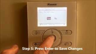 How to Activate Deactivate SET TEMPERATURE RANGE on Daikin BRC1E62 [upl. by Hebe]