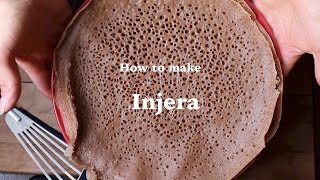 How to Make Ethiopian Injera Ferment Teff Flour [upl. by Dietz438]