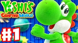 Yoshis Crafted World  Gameplay Walkthrough Part 1  Sunshine Station Yarrctopus Docks [upl. by Arukas]