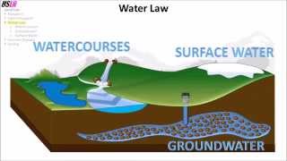 Water Law Watercourses Groundwater Surface Water [upl. by Chapnick]