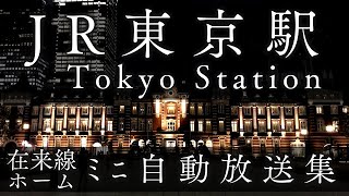 東京駅在来線 ﾐﾆ自動放送集 JREast Tokyo Station Announcements Compilation  东京站 站台广播  東京站 月台廣播  토교역 안내방송 [upl. by Artekal]