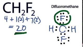 CH2F2 Lewis Structure  How to Draw the Lewis Structure for CH2F2 [upl. by Gosser]