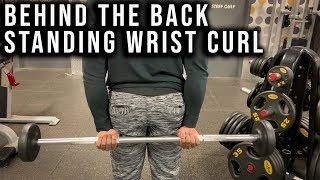 How To Barbell Wrist Curl Behind The Back [upl. by Stelu]