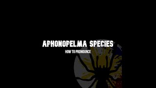 How to Pronounce Aphonopelma Seemanni [upl. by Decima]