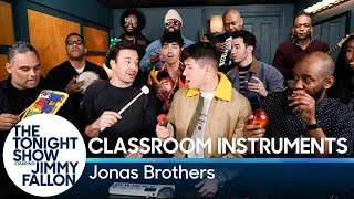 Jimmy Fallon Jonas Brothers amp The Roots Sing quotSuckerquot Classroom Instruments [upl. by Oirramaj]