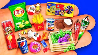 36 DIY MINIATURE FOOD 〜 BIG COLLECTION OF REALISTIC MINIATURES [upl. by Hafeenah]