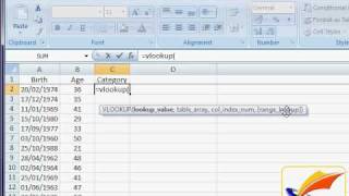 Categorising Excel Data using VLOOKUP [upl. by Venuti]