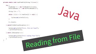 Java  Reading from a Text File using a BufferedReader [upl. by Rema235]