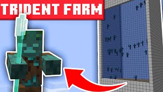 Minecraft Trident Farm 1214  BEST DESIGN [upl. by Eniamat]