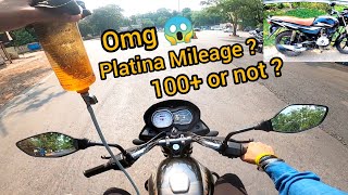 Bajaj Platina Mileage Test  Unbelievable  With Proof [upl. by Hsital]