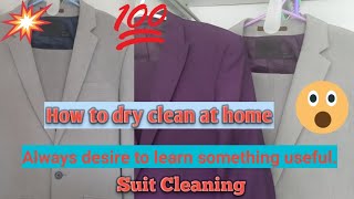 HOW TO DRY CLEAN AT HOME How to wash Mens Suits At Home DryCleaningAtHome [upl. by Areval669]