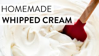 Homemade Whipped Cream  Sallys Baking Recipes [upl. by Nailimixam820]