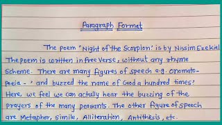 31 Night of the scorpion Poem appreciation  Paragraph format  appreciation of Poem [upl. by Jarret]