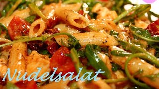 Mediterraner Nudelsalat mit Tomaten  Italienischer Nudelsalat [upl. by Drugge]