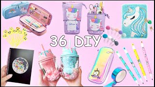 36 DIY EASY SCHOOL SUPPLIES  BACK TO SCHOOL HACKS AND CRAFTS [upl. by Imeka]