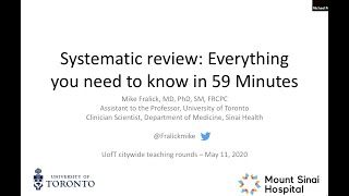 An Introduction to Systematic Review and Metaanalysis Everything you need to know in 59 minutes [upl. by Altaf77]