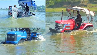 Tractor Washing in River  Sonalika 60 Rx  Mahindra Arjun NOVO 605 Di  Eicher 242 [upl. by Halli649]