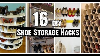 16 DIY Shoe Storage Hacks [upl. by Nodnelg]