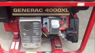 GENERAC 4000XL GENERATOR Review amp Operation [upl. by Ailssa]