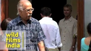 Visitors at Sri Aurobindo Ashram in Pondicherry [upl. by Churchill]