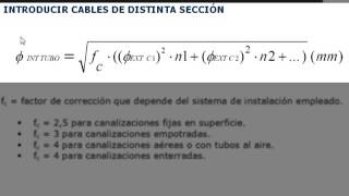 calculo del tubo en instalaciones electricas [upl. by Ahsemal]