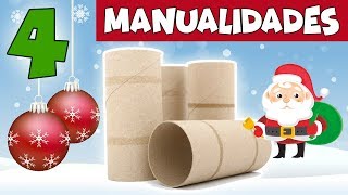 4 MANUALIDADES PARA NAVIDAD CON RECICLAJE Adornos fáciles [upl. by Amitaf]