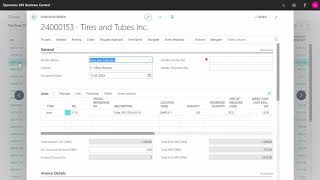 Receipt from Purchase Orders  Microsoft Dynamics 365 Business Central [upl. by Cohligan877]